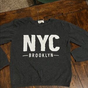 H&M Charcoal Gray NYC Brooklyn Crewneck